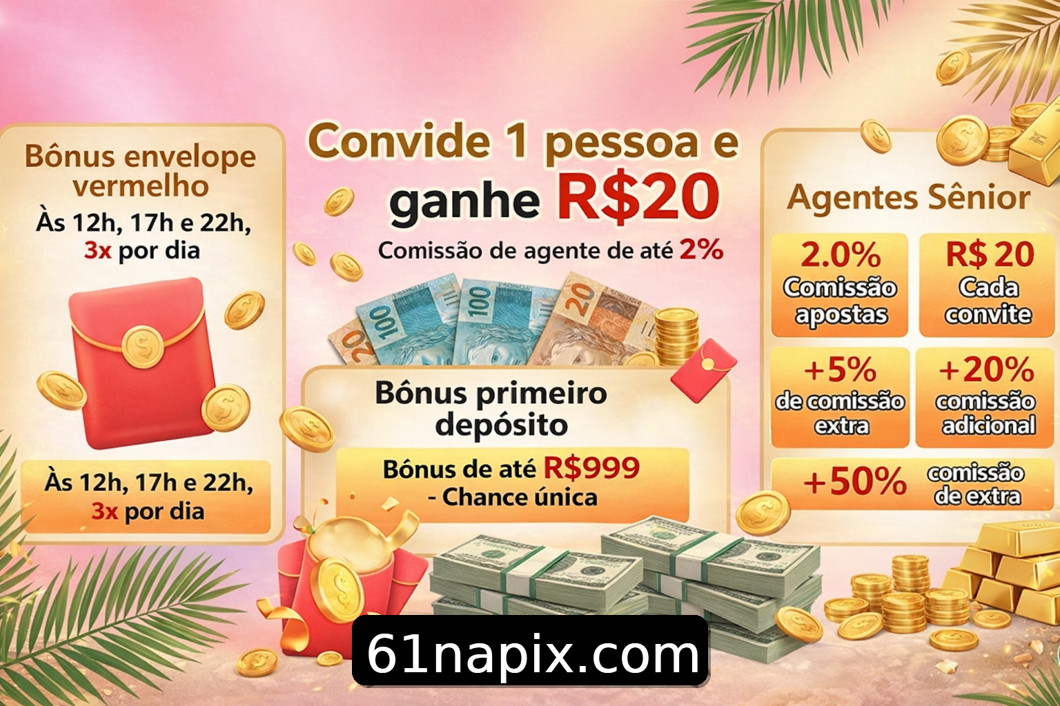 Banner do Bônus do Casino 61na